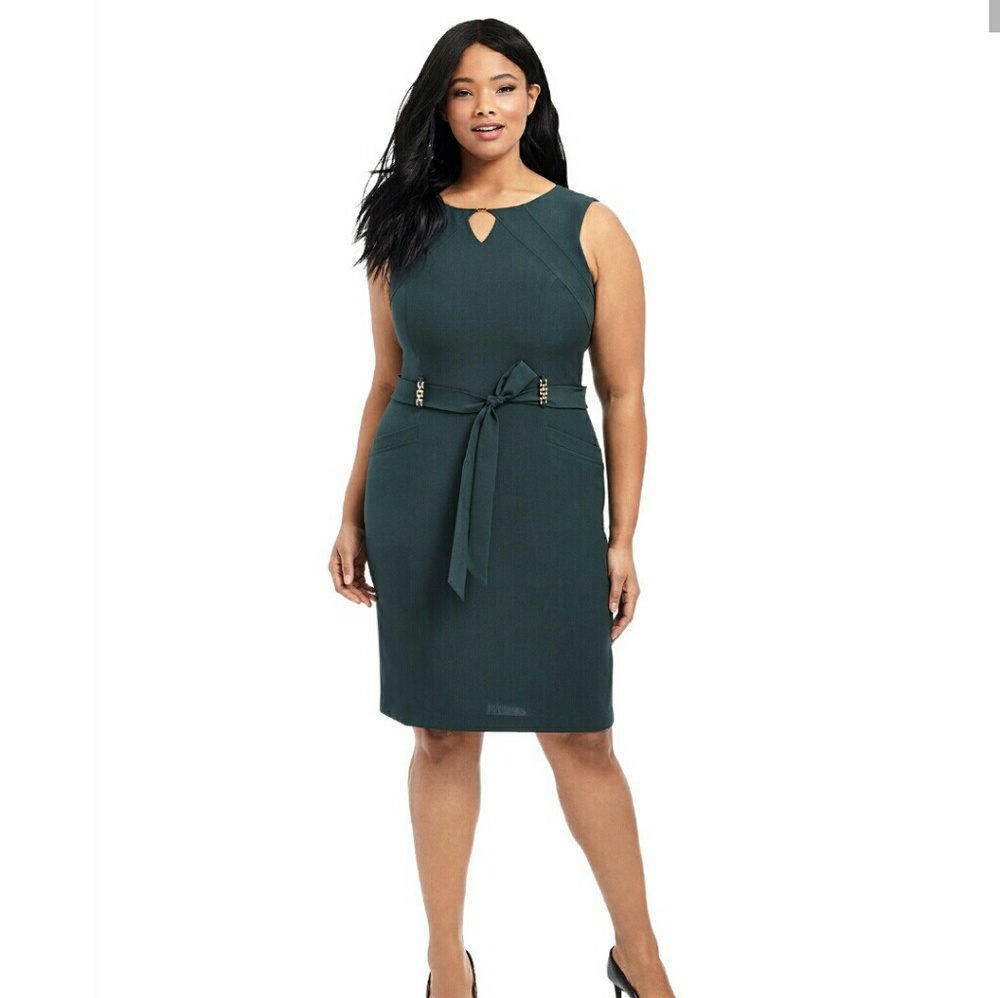Ellen Tracy - Tailored Evergreen Shift Dress
